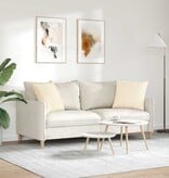 VidaXL Sofa Kussens 2 pcs Crème 50 x 50 cm Katoen Stof