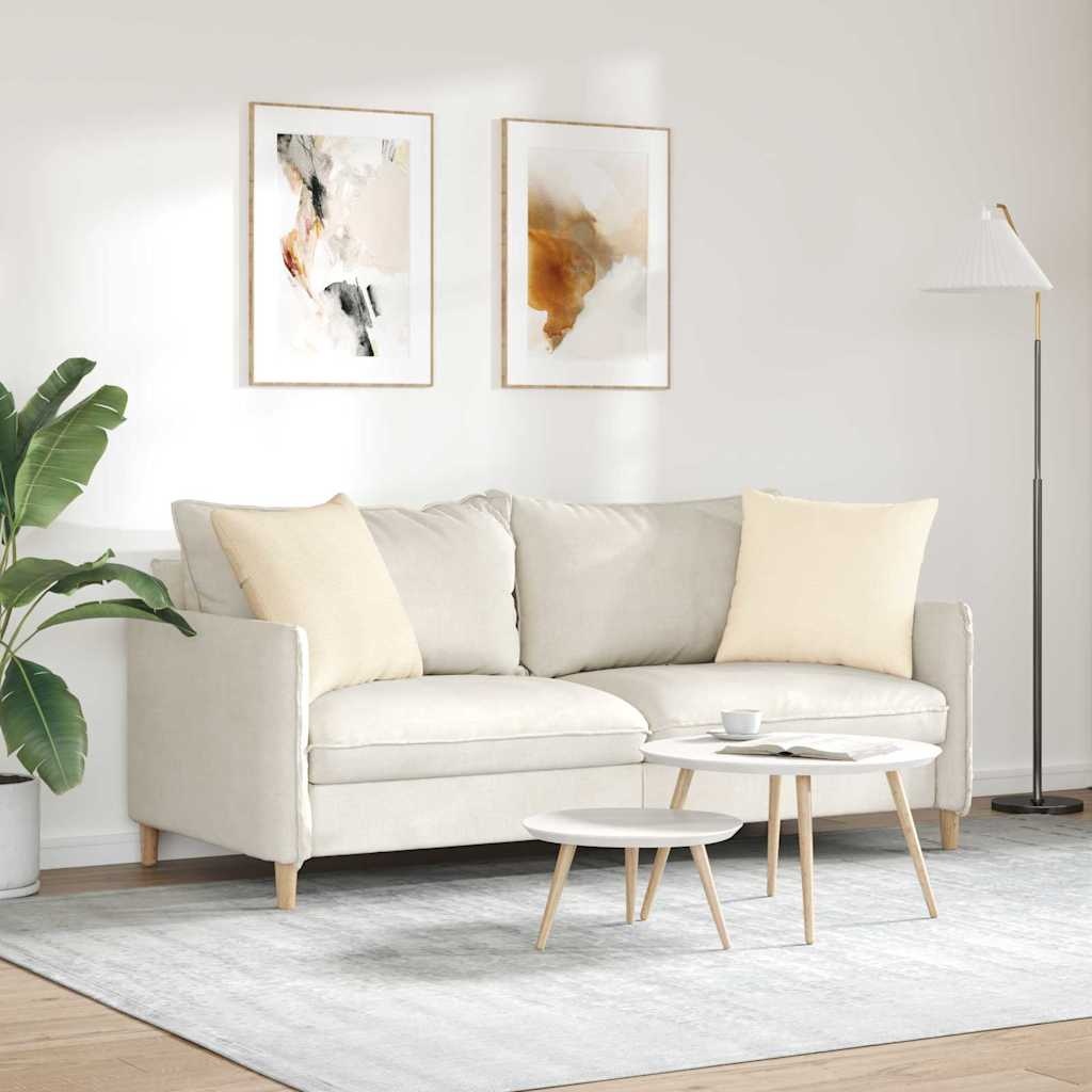 VidaXL Sofa Kussens 2 pcs Crème 50 x 50 cm Katoen Stof