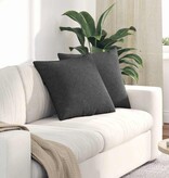 VidaXL Sofa Kussens 2 pcs Donkergrijs 50 x 50 cm Katoen Stof