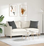 VidaXL Sofa Kussens 2 pcs Donkergrijs 50 x 50 cm Katoen Stof