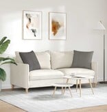 VidaXL Sofa Kussens 2 pcs Lichtgrijs 50 x 50 cm Katoen Stof