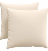 VidaXL Sofa Kussens 2 pcs Beige 50 x 50 cm Stof