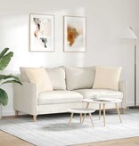 VidaXL Sofa Kussens 2 pcs Beige 50 x 50 cm Stof