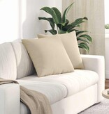 VidaXL Sofa Kussens 2 pcs Crème 50 x 50 cm Stof