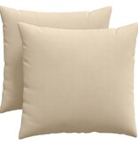 VidaXL Sofa Kussens 2 pcs Crème 50 x 50 cm Stof