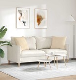 VidaXL Sofa Kussens 2 pcs Crème 50 x 50 cm Stof