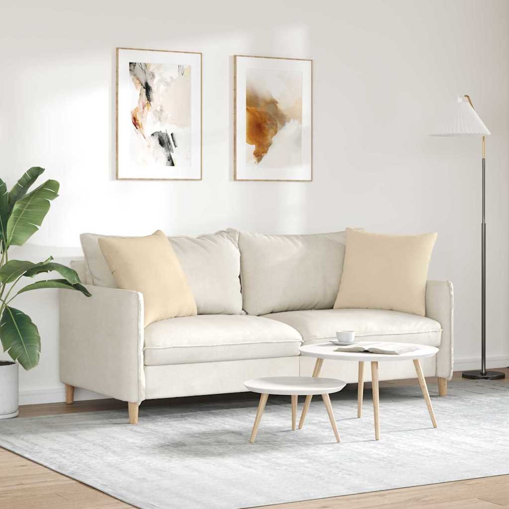 VidaXL Sofa Kussens 2 pcs Crème 50 x 50 cm Stof
