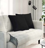VidaXL Sofa Kussens 2 pcs Zwart 50 x 50 cm Stof