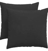 VidaXL Sofa Kussens 2 pcs Zwart 50 x 50 cm Stof