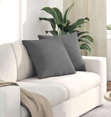 VidaXL Sofa Kussens 2 pcs Donkergrijs 50 x 50 cm Stof