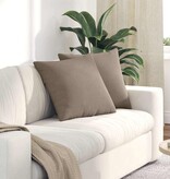 VidaXL Sofa Kussens 2 pcs Taupe 50 x 50 cm Stof