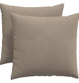 VidaXL Sofa Kussens 2 pcs Taupe 50 x 50 cm Stof