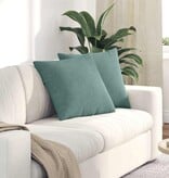 VidaXL Sofa Kussens 2 pcs Zeegroen 50 x 50 cm Katoen Stof