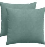 VidaXL Sofa Kussens 2 pcs Zeegroen 50 x 50 cm Katoen Stof