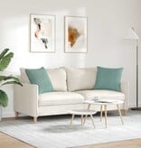 VidaXL Sofa Kussens 2 pcs Zeegroen 50 x 50 cm Katoen Stof