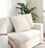 VidaXL Sofa Kussens 2 pcs Crème 50 x 50 cm Katoen Stof