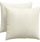 VidaXL Sofa Kussens 2 pcs Crème 50 x 50 cm Katoen Stof