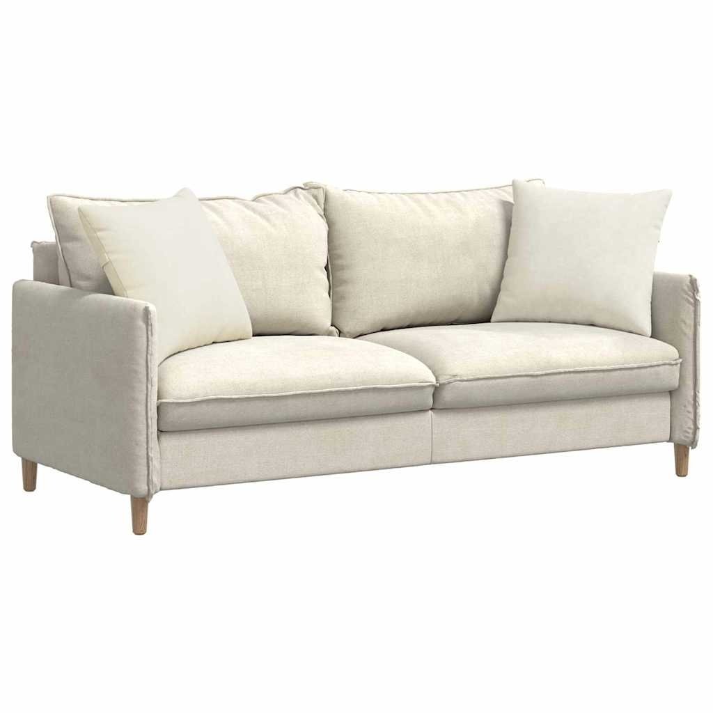 VidaXL Sofa Kussens 2 pcs Crème 50 x 50 cm Katoen Stof