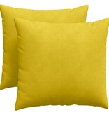 VidaXL Sofa Kussens 2 pcs Geel 50 x 50 cm Katoen Stof