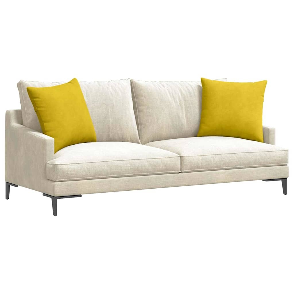 VidaXL Sofa Kussens 2 pcs Geel 50 x 50 cm Katoen Stof