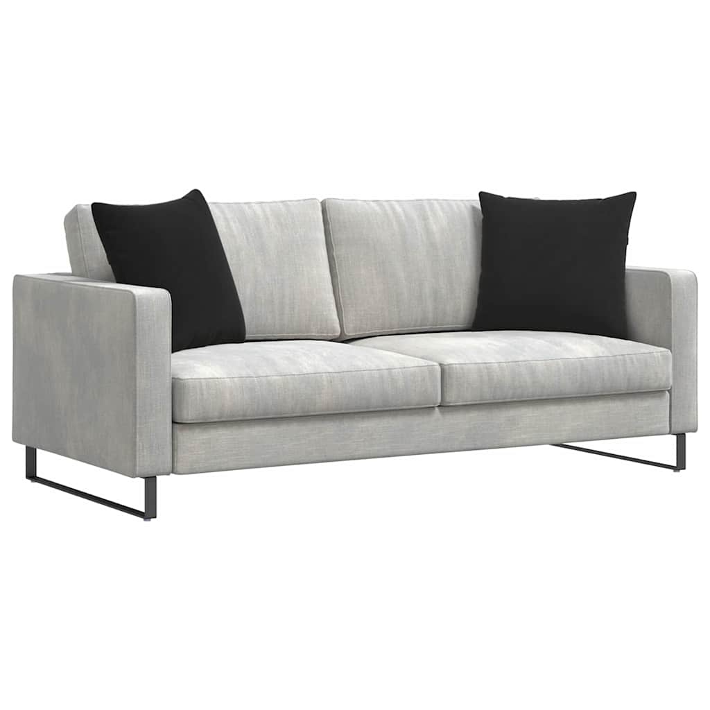 VidaXL Sofa Kussens 2 pcs Zwart 50 x 50 cm Katoen Stof