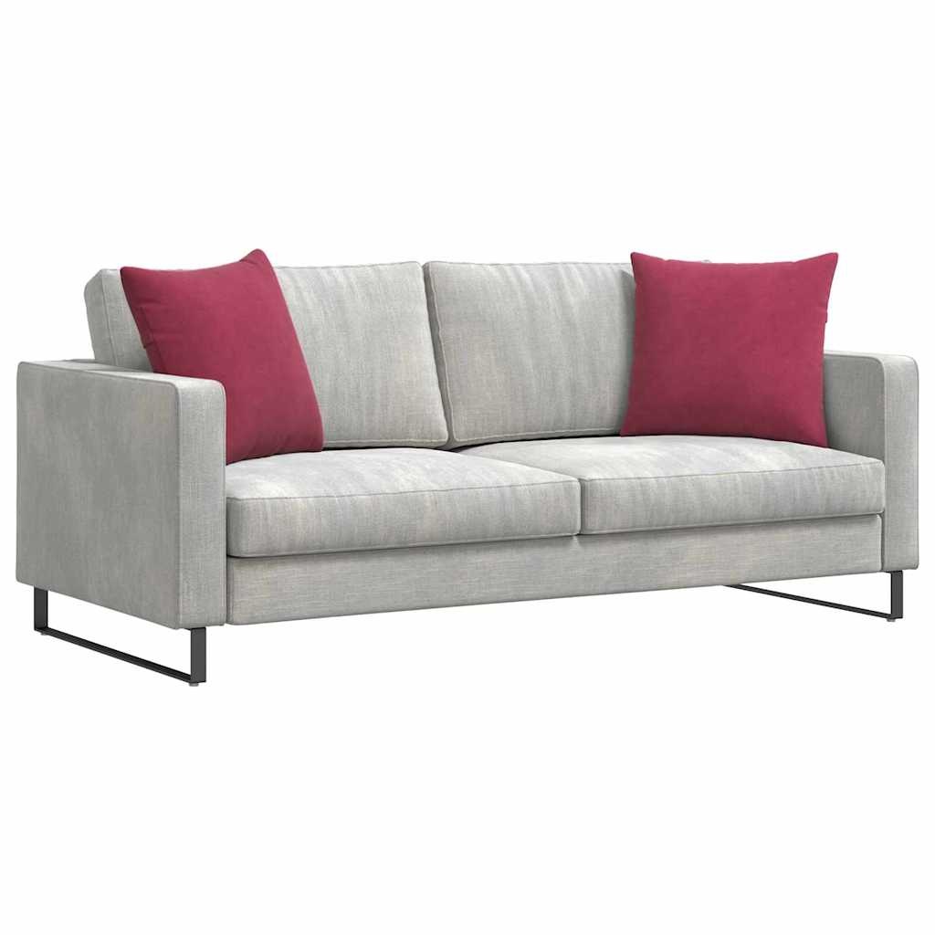 VidaXL Sofa Kussens 2 pcs Wijnrood 50 x 50 cm Katoen Stof