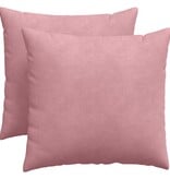 VidaXL Sofa Kussens 2 pcs Roze 50 x 50 cm Katoen Stof