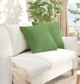 VidaXL Sofa Kussens 2 pcs Lichtgroen 50 x 50 cm Katoen Stof