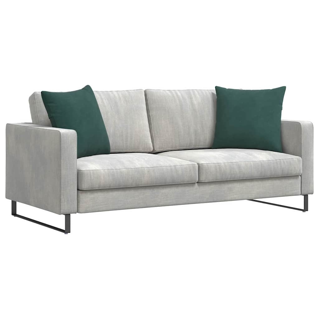VidaXL Sofa Kussens 2 pcs Donkergroen 50 x 50 cm Katoen Stof