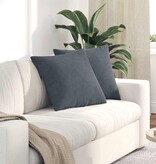 VidaXL Sofa Kussens 2 pcs Donkergrijs 50 x 50 cm Katoen Stof