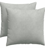 VidaXL Sofa Kussens 2 pcs Lichtgrijs 50 x 50 cm Katoen Stof