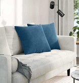 VidaXL Sofa Kussens 2 pcs Blauw 50 x 50 cm Katoen Stof