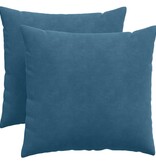 VidaXL Sofa Kussens 2 pcs Blauw 50 x 50 cm Katoen Stof