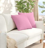 VidaXL Sofa Kussens 2 pcs Roze 50 x 50 cm Stof