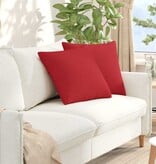 VidaXL Sofa Kussens 2 pcs Rood 50 x 50 cm Stof