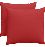 VidaXL Sofa Kussens 2 pcs Rood 50 x 50 cm Stof
