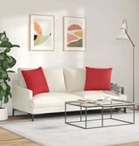 VidaXL Sofa Kussens 2 pcs Rood 50 x 50 cm Stof
