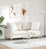 VidaXL Sofa Kussens 2 pcs Wit 50 x 50 cm Stof