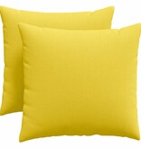 VidaXL Sofa Kussens 2 pcs Lichtgeel 50 x 50 cm Stof