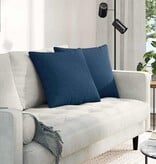 VidaXL Sofa Kussens 2 pcs Blauw 50 x 50 cm Stof