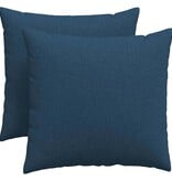 VidaXL Sofa Kussens 2 pcs Blauw 50 x 50 cm Stof