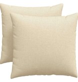 VidaXL Sofa Kussens 2 pcs Crème 50 x 50 cm Stof