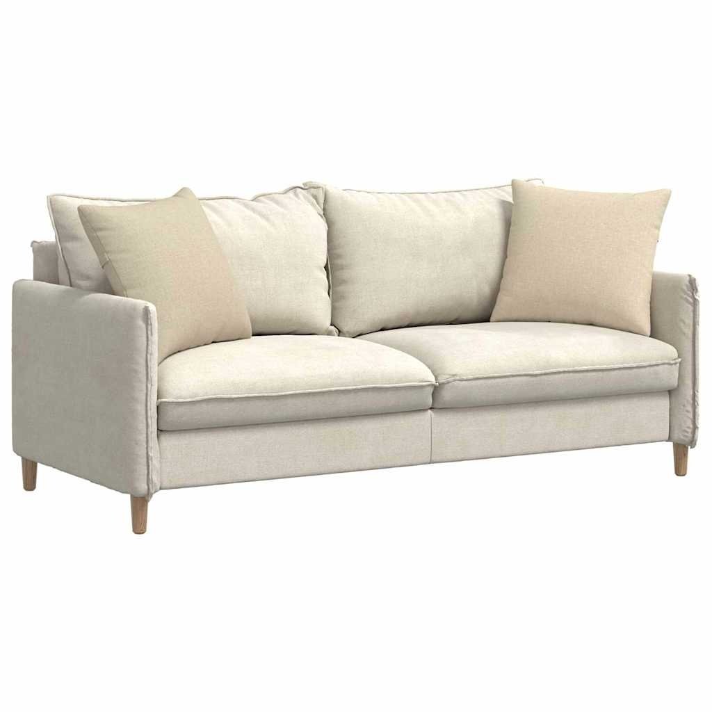 VidaXL Sofa Kussens 2 pcs Crème 50 x 50 cm Stof