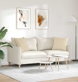 VidaXL Sofa Kussens 2 pcs Crème 50 x 50 cm Stof