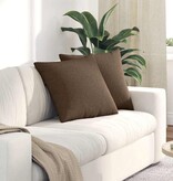 VidaXL Sofa Kussens 2 pcs Bruin 50 x 50 cm Stof