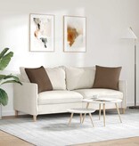 VidaXL Sofa Kussens 2 pcs Bruin 50 x 50 cm Stof