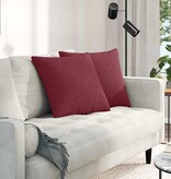 VidaXL Sofa Kussens 2 pcs Wijnrood 50 x 50 cm Stof