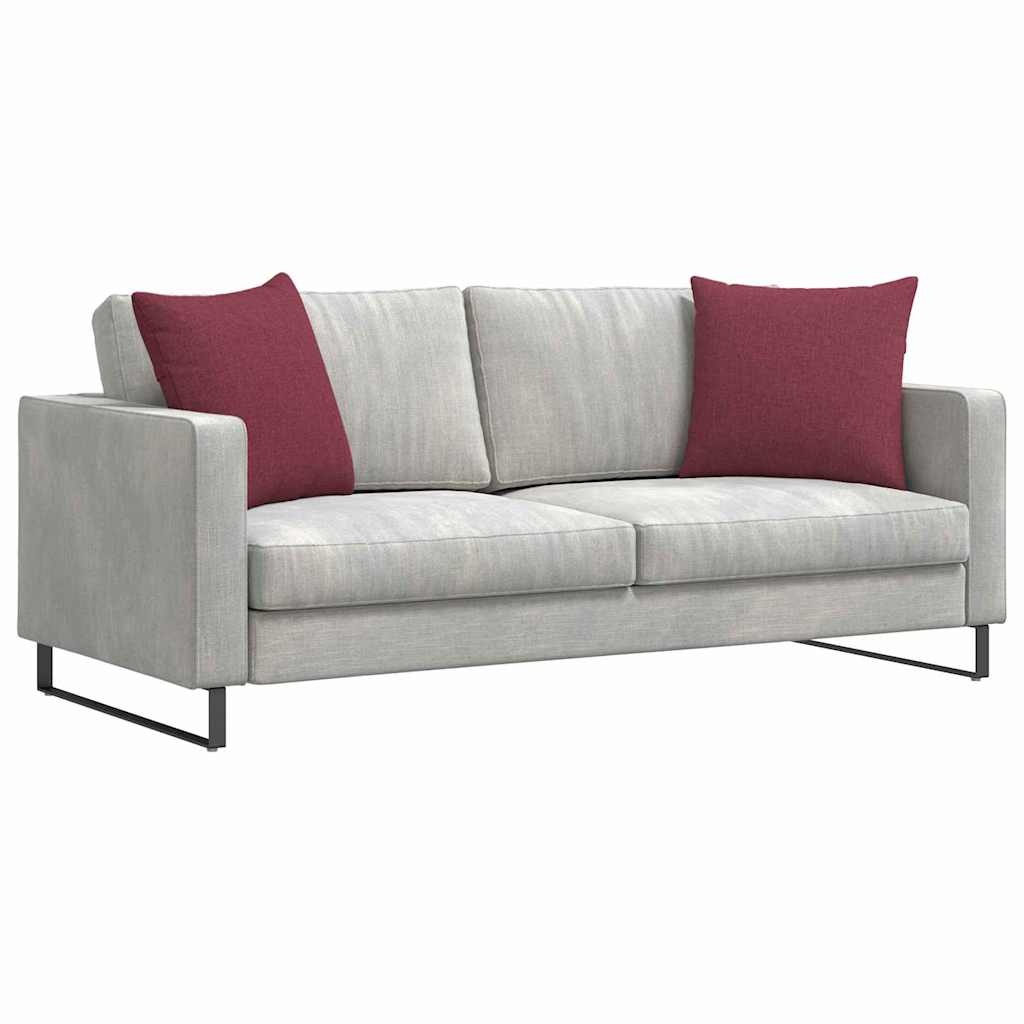 VidaXL Sofa Kussens 2 pcs Wijnrood 50 x 50 cm Stof