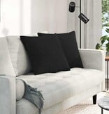 VidaXL Sofa Kussens 2 pcs Zwart 50 x 50 cm Stof