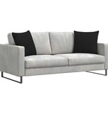 VidaXL Sofa Kussens 2 pcs Zwart 50 x 50 cm Stof